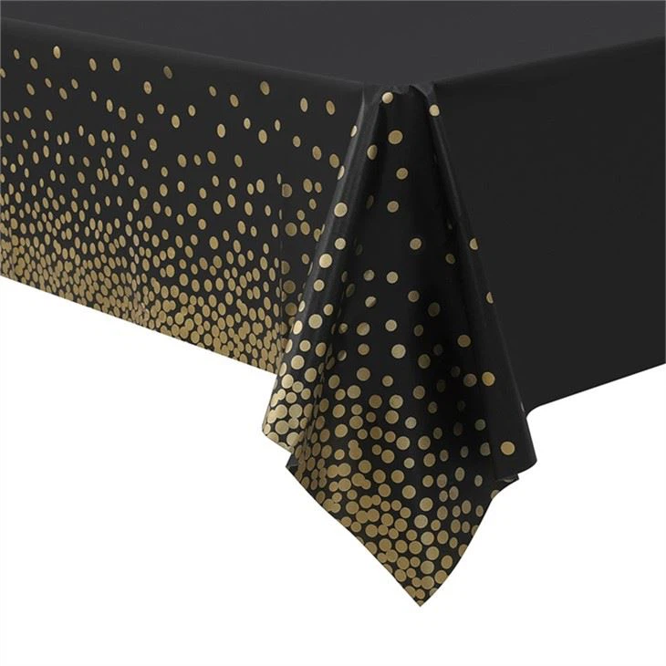 Black Plastic Party Table Cloth